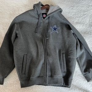 NWOT Dallas Cowboys dark grey zip up hoodie NFL official fanatics